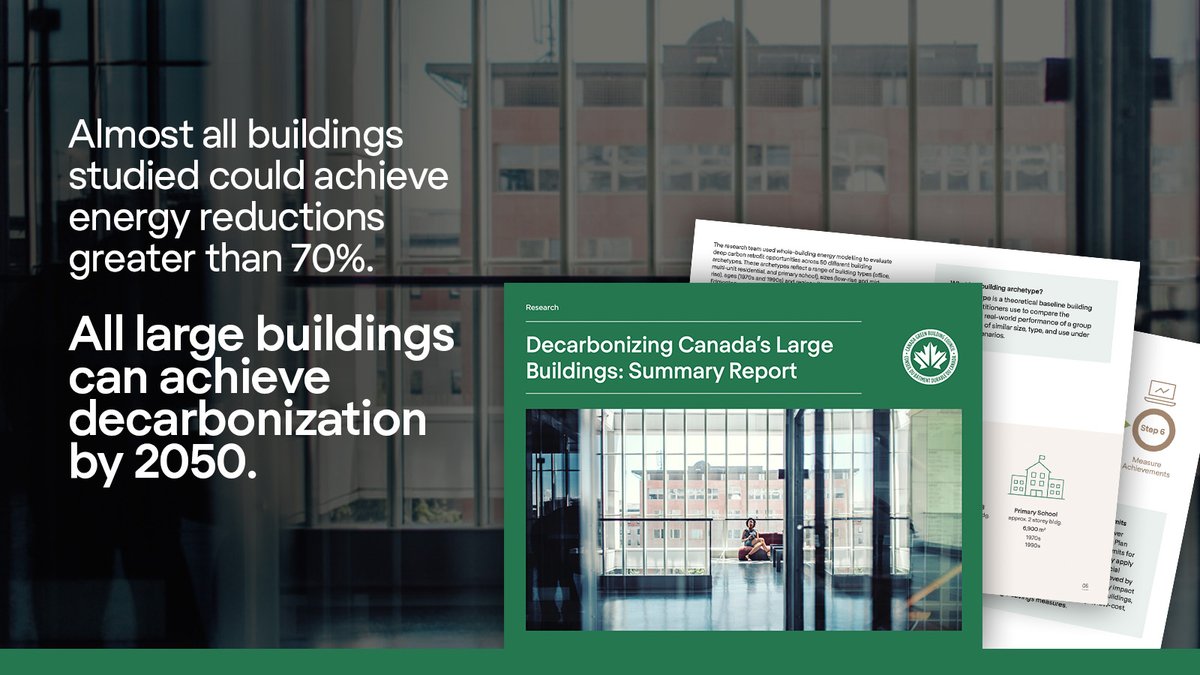 Our Decarbonizing Canada’s Large Buildings study shows Canada can and must decarbonize all large buildings by 2050. By investing in deep carbon retrofits, we can reduce the emissions that contribute to global warming. #InvestInOurPlanet #retrofit #zerocarbon