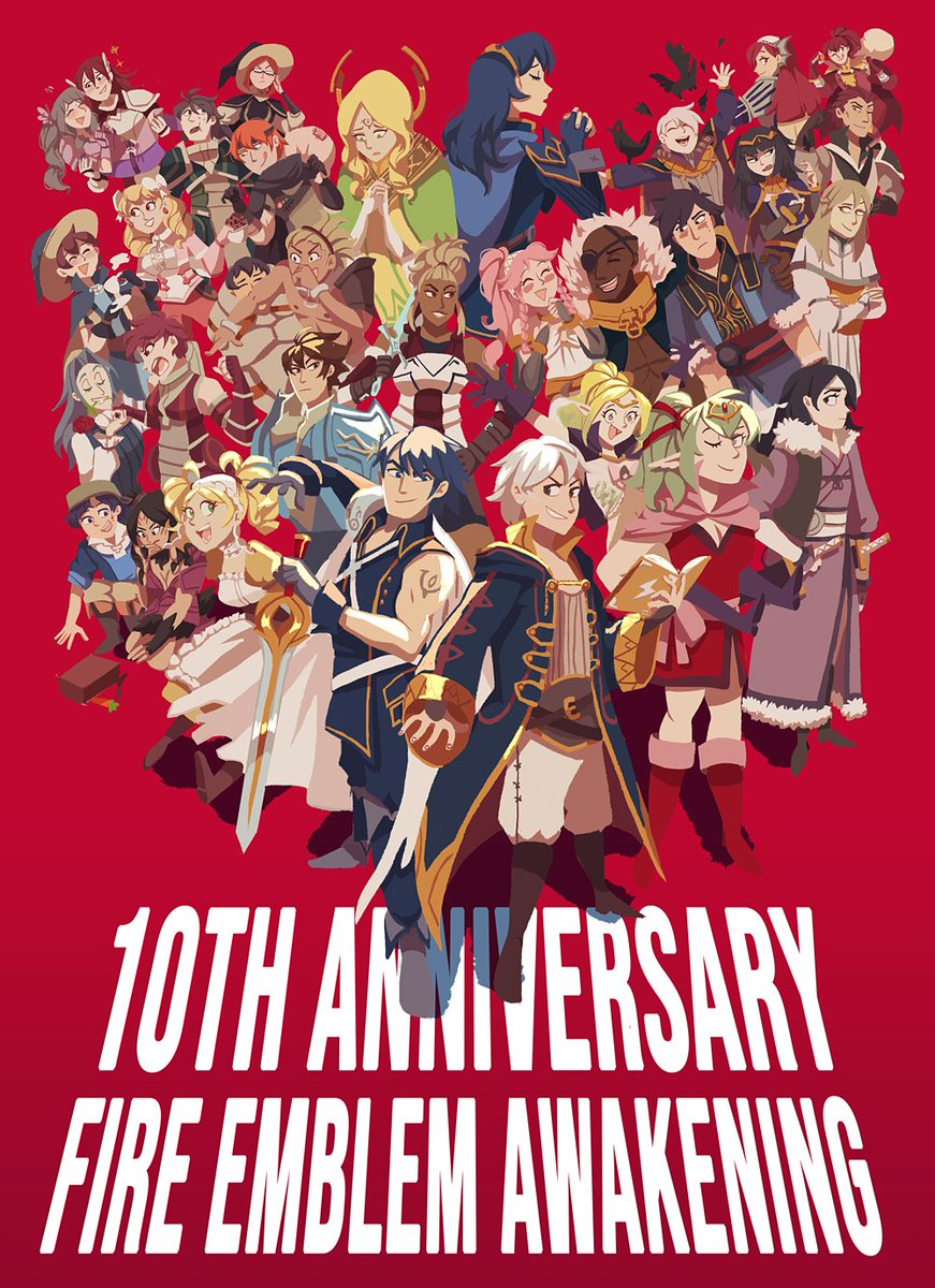 I can't believe my favourite game ever is 10 years old, thank you for such an amazing game and cast, i love fire emblem awakening!❤⚔⚡#FE覚醒10周年 #FireEmblem