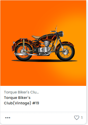 Torque Biker's Club (@torquebikertbc) on Twitter photo Vintage #19 Was Bought By
<a href="/alishba_jaria/">Alishba jaria</a>
#NFTCommunity #nftart #NFTGiveaways #nftspace #NFTs #NFTdrop $ETH Vintage #19 Was Bought By
<a href="/alishba_jaria/">Alishba jaria</a>
#NFTCommunity #nftart #NFTGiveaways #nftspace #NFTs #NFTdrop $ETH