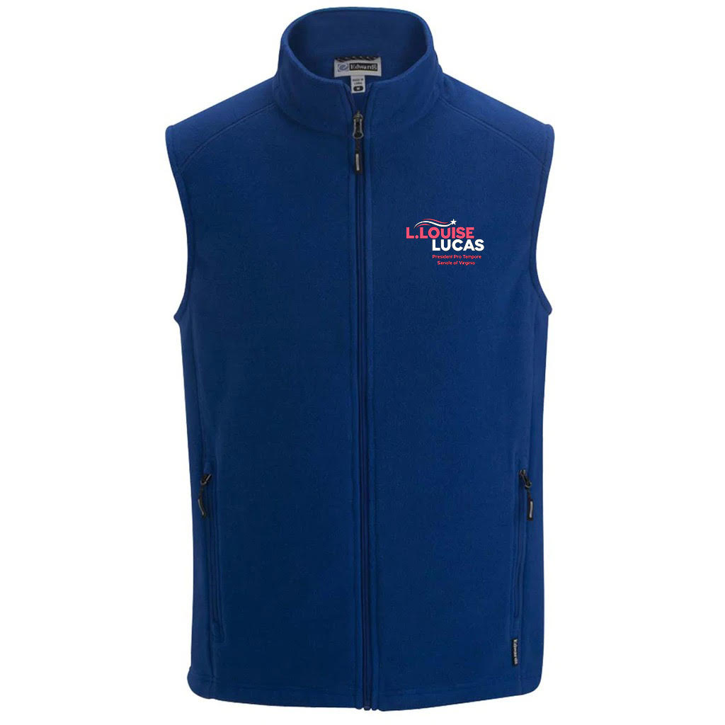 Are you tired of seeing a bunch of guys in red vests trying to take over Virginia?  Me too!  So I decided to send my team out to correct this situation.

ANNOUNCING the L. Louise Lucas BLUE VESTS!

RT if you want to see these in your town, and I will pick someone to get the 1st!