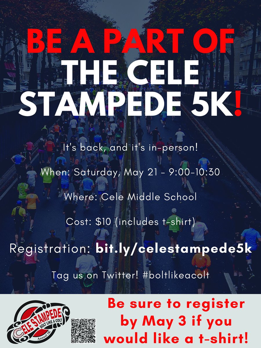 Come run with the Colts! #BoltLikeaColt
Register at pflugervilleisd.revtrak.net/.../cms-cele-s…