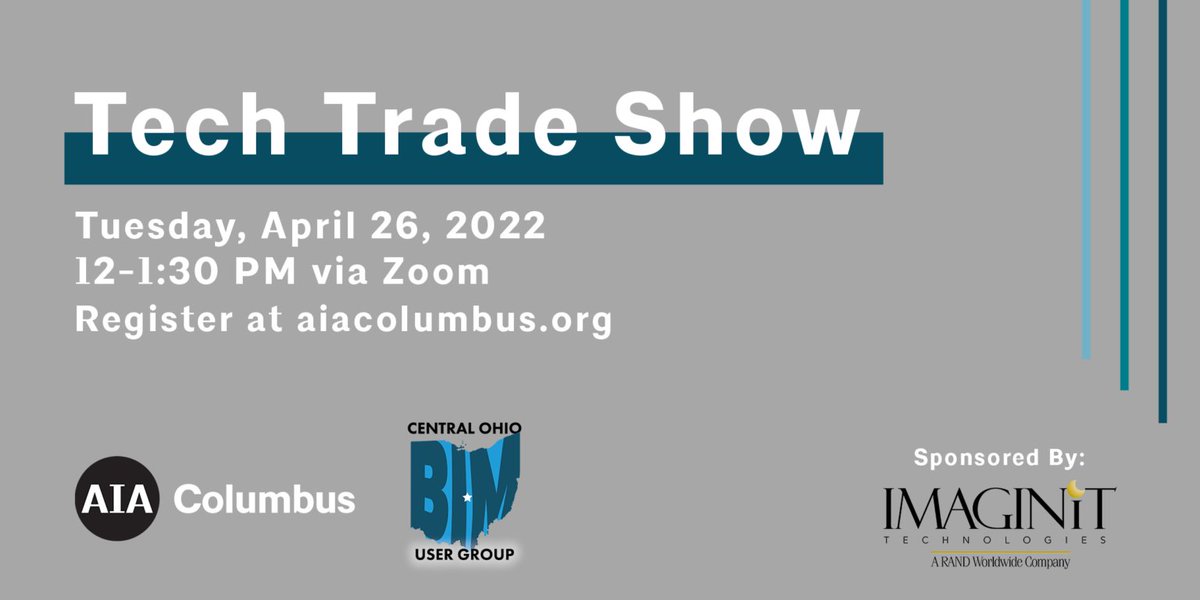 CenOHBUG's tweet photo. Don't miss your chance to catch the Tech Trade Show with @AIAColumbus and us on April 26th!

Register now! https://t.co/6ELK9oYAId https://t.co/cv7IuD7cxM
