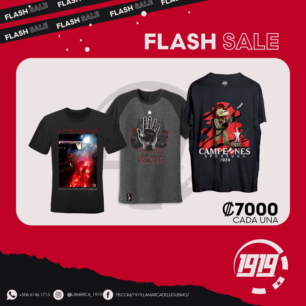 Como parte de la semana de lanzamiento del documental de las Leonas, nos unimos con esta promo Flash donde tenemos estas camisetas a 7mil colones 😎

#NosotrosAlentamos