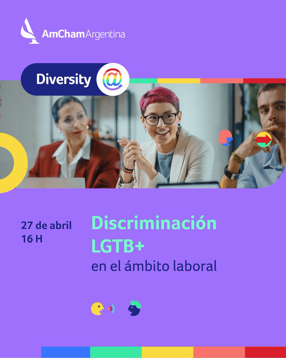 Los invito a conversar junto a Eduardo Otero, de <a href="/ConsultoraNodos/">Nodos Consultora</a>, sobre los resultados de la encuesta LATAM en torno al acoso, violencia y discriminación en el ámbito laboral.

📆Participá de este evento abierto de #AmChamDiversity el 27/04 a las 16hs.

📲amchamar.com/36FwXhK