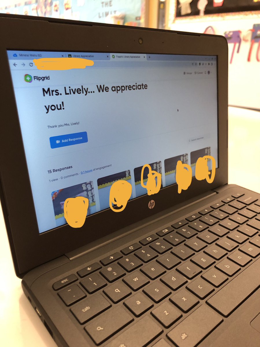 @Flipgrid is also great for sending a virtual thank you. Great idea <a href="/KaylynLammons/">Kaylyn Lammons</a>! Ty for letting me participate in it! #chooseMWISD🖤🐏❤️