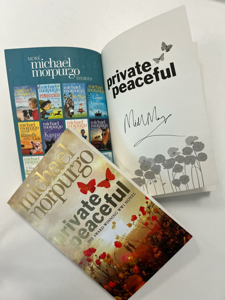 WIN a signed copy of Private Peaceful by Michael Morpurgo and a family ticket of 4 for the show this Saturday evening at 7.30pm. 

Simply LIKE &amp; RETWEET this post and we will tweet the winner at midday tomorrow (22 Apr). Keep an eye on your feed!
