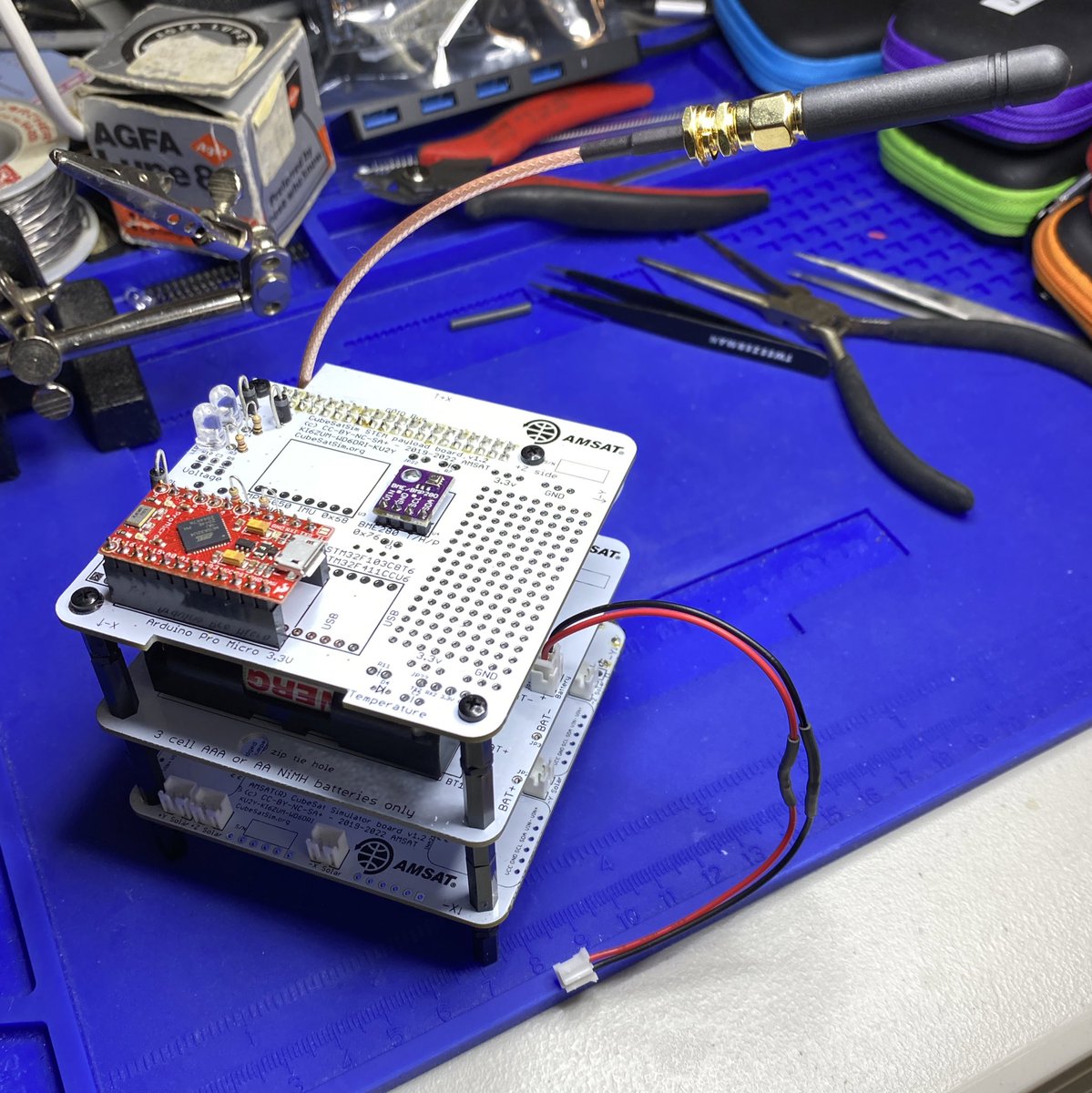 Supply chain issues are annoying, I add parts as they come in, but slowly taking shape…. #cubesat #amsat