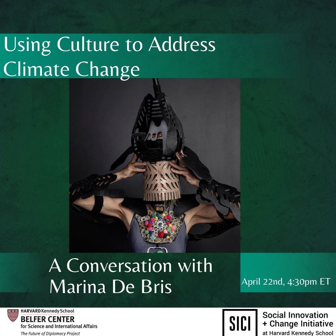 Join us TOMORROW for a special event featuring artivist, <a href="/MarinaDeBris/">Marina DeBris</a>! We will explore ways Marina uses her works to bring creative attention to the urgency of climate change. Register here: harvard.zoom.us/meeting/regist…
<a href="/BelferCenter/">Belfer Center</a>