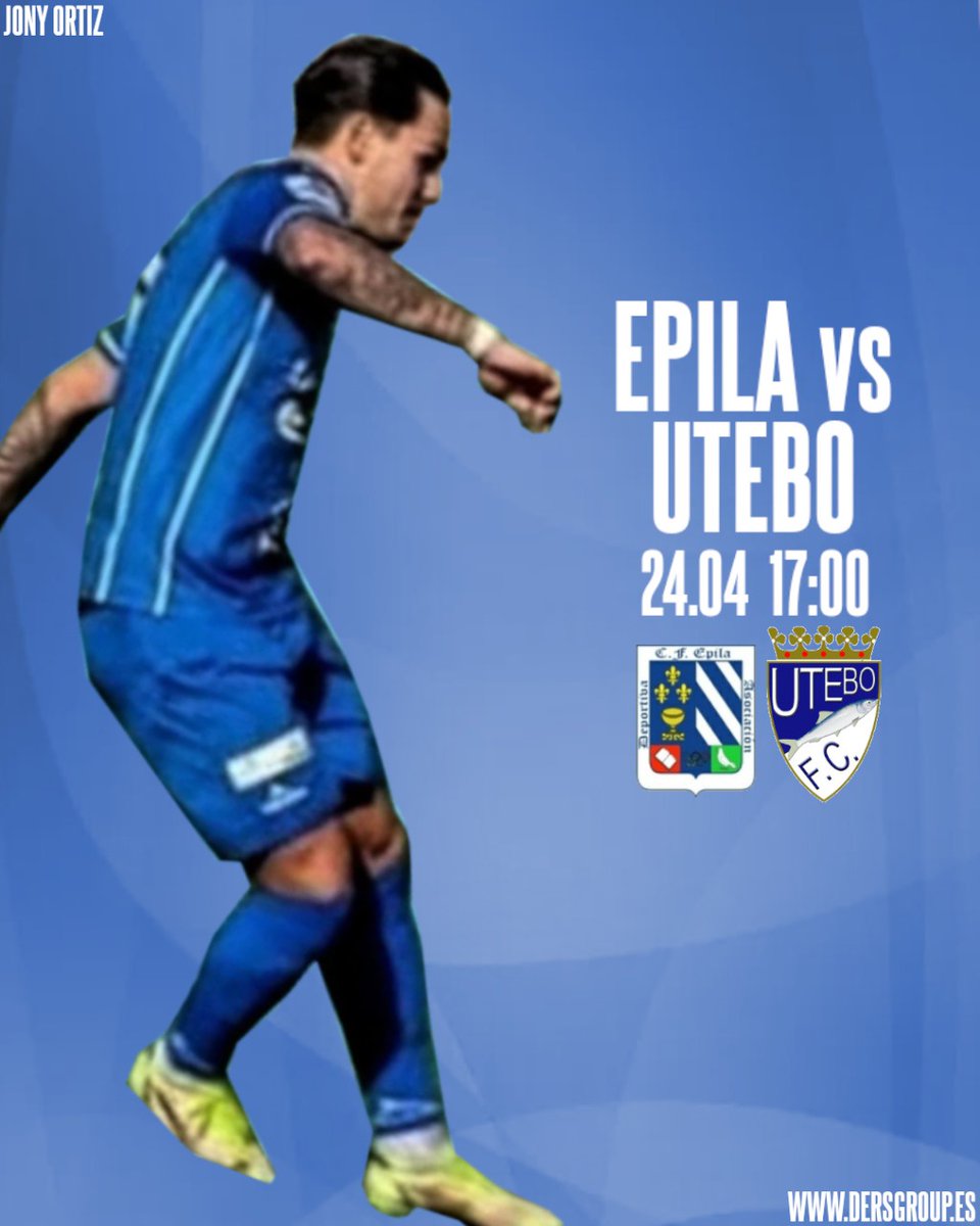 #MATCHDAY  <a href="/jonyortiz9/">jonathan ortiz</a>

<a href="/cfepila/">CF Épila Oficial</a> 🆚️ <a href="/UteboFC/">Utebo Futbol Club Oficial</a>

🏆 3°RFEF Grupo XVII
⚽️ Jornada 33
🗓 24/4/2022
🕔 17:00h
💻 dersgroup.es 

<a href="/Dersgroup/">Dersgroup</a>

#letsgo #Dersgroup #seguimos #trabajando #familia #futbol #pasión #compromiso #friends #caminamosjuntos