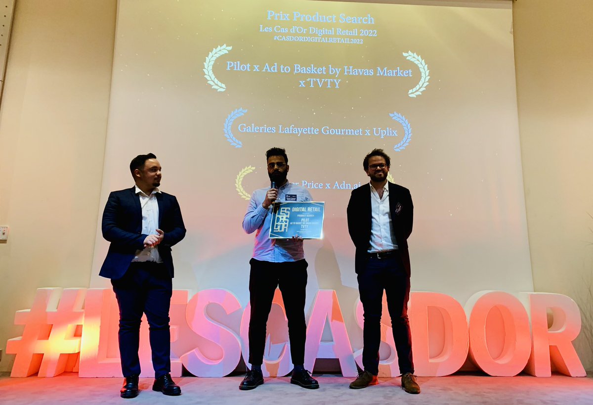 🥇 Ad to Basket gagne le prix OR aux #casdordigitalretail2022 dans la catégorie Product Search pour <a href="/Pilotpen/">Pilot Pen France</a> avec <a href="/HavasEdge/">Havas Edge</a> &amp; <a href="/_tvty/">TVTY</a> ! Ce prix salue le meilleur dispositif synchronisant publicité TV et Search sur <a href="/amazon/">Amazon</a> ! <a href="/Digital_Seb/">Sébastien Camusot</a> <a href="/Natbajeux/">NatBaj</a> <a href="/HavasMediaFR/">Havas Media Network FR</a> <a href="/Alex1ABOUDAL/">ABOUDAL Alexandre</a>