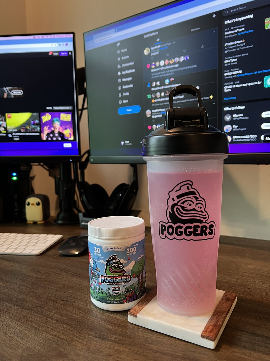 EPeel_'s tweet image. My nutritionist (@TreyTri) says no more Diet Coke. I guess @DrinkPOGGERS is the only way to get through 70+ hour work weeks then….