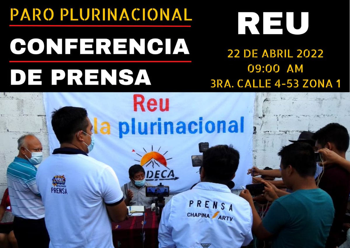 SanCodeca's tweet image. Conferencia de prensa. Mañana en Retalhuleu. Transmitiremos en vivo.@AjtunBlanca @alterNativaPI @CODECAestor @el_Periodico @EUDeportes @elQuetzalteco @elbekgt @NajeraElda @elPeladero_eP @_elfaro_ @ThelmaCabreraP2