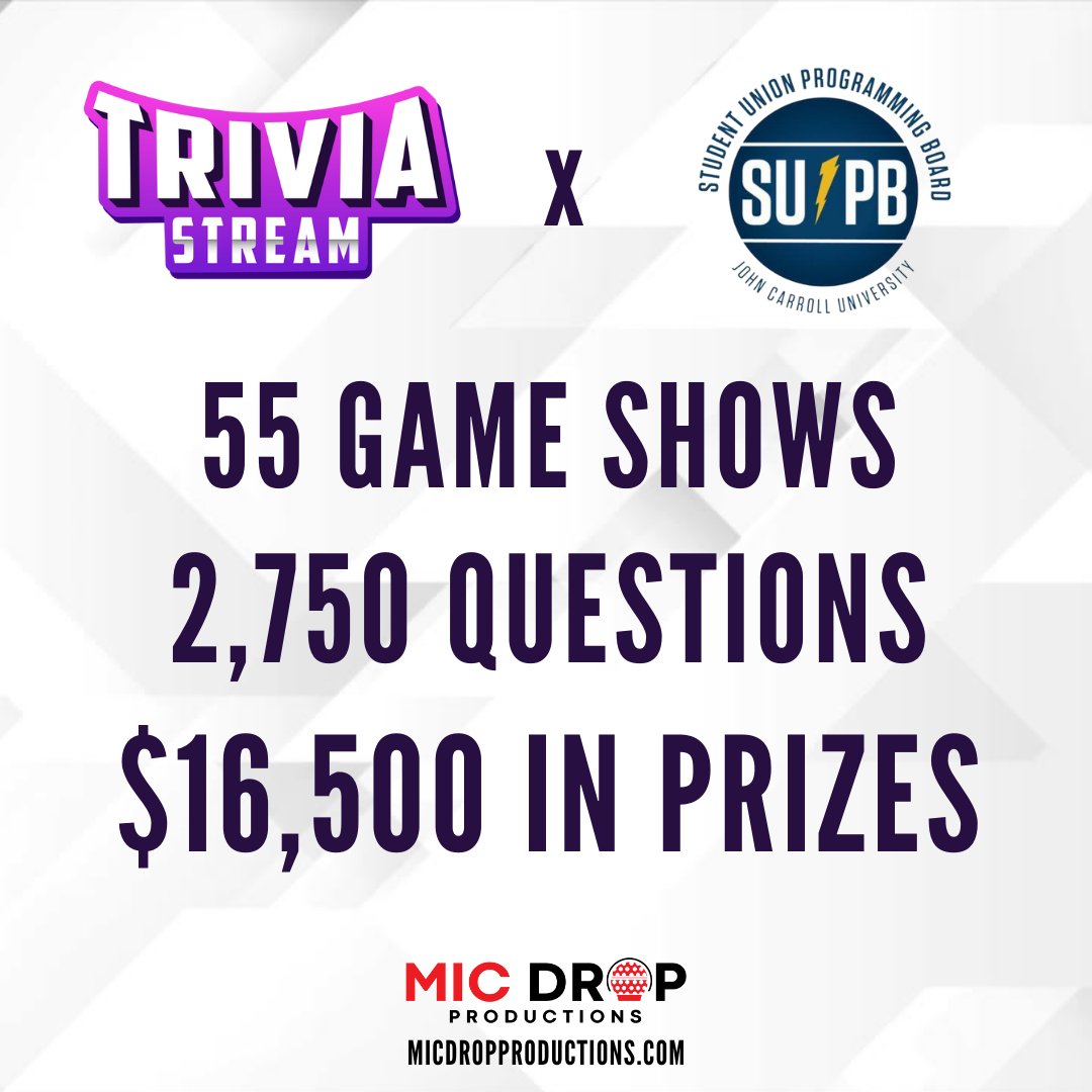 We're celebrating a big milestone tonight with John Carroll SUPB! We've been entertaining their students nearly every week during the fall and spring semesters since September 2020. We've absolutely loved every minute of it and are excited for what's still to come!