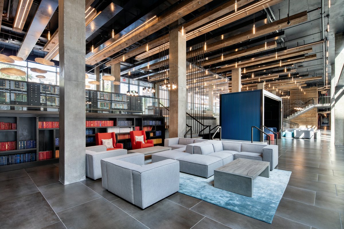 CeramicsOfItaly's tweet photo. 2022 #TileCompetition Multi-Family Residential Winner // Designed by Durukan Design, Rheingold Bushwick is a new, eight-story, 350,000-square-foot residential building with an industrial-meets-pop art interior design that pays homage to the Brooklyn neighborhood’s artistic roots. https://t.co/333OEpkb1c