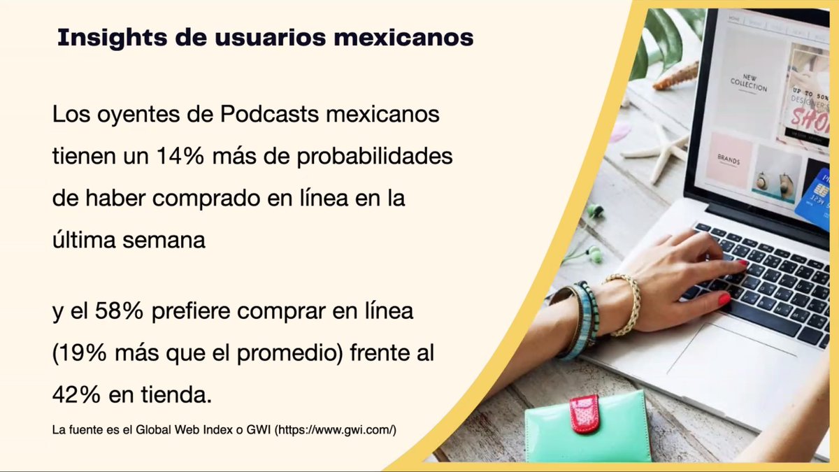 IABMexico's tweet photo. #Datointeresante | el 58% de los consumidores de #podcast prefieren comprar en linea por lo que este espacio se esta convirtiendo en un canal de inversión publicitario importantísimo. 

👨‍💻 Alfredo Sánchez de @acast 

#iabeliever #comiteiab https://t.co/i6u7CHnlPN