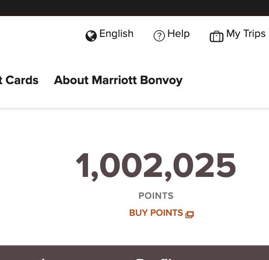 timgerst's tweet image. Pretty excited to finally cross the 1 million point mark at @Marriott @MarriottBonvoy!