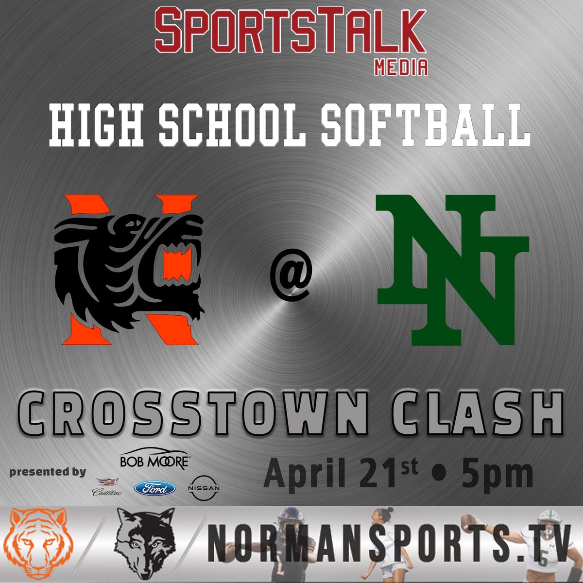 Crosstown Clash Softball tonight 🥎

🆚 Norman North
⏱️ 5 p.m.
🗓️ April 21
💻 NormanSports.TV
#okpreps