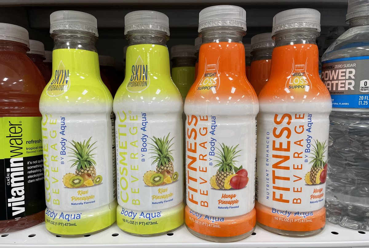 BodyAqua's tweet photo. Weekend is upon us! Add @BodyAqua Fitness or Cosmetic Beverages to your shopping list. Better yet, pick up a few of each! 😀
Available at @WinnDixie and select @Walmart stores. Click this link to find a store near you! 

https://t.co/sBMjHLtoKS 

#AquaUp! https://t.co/gmVLx919Vj