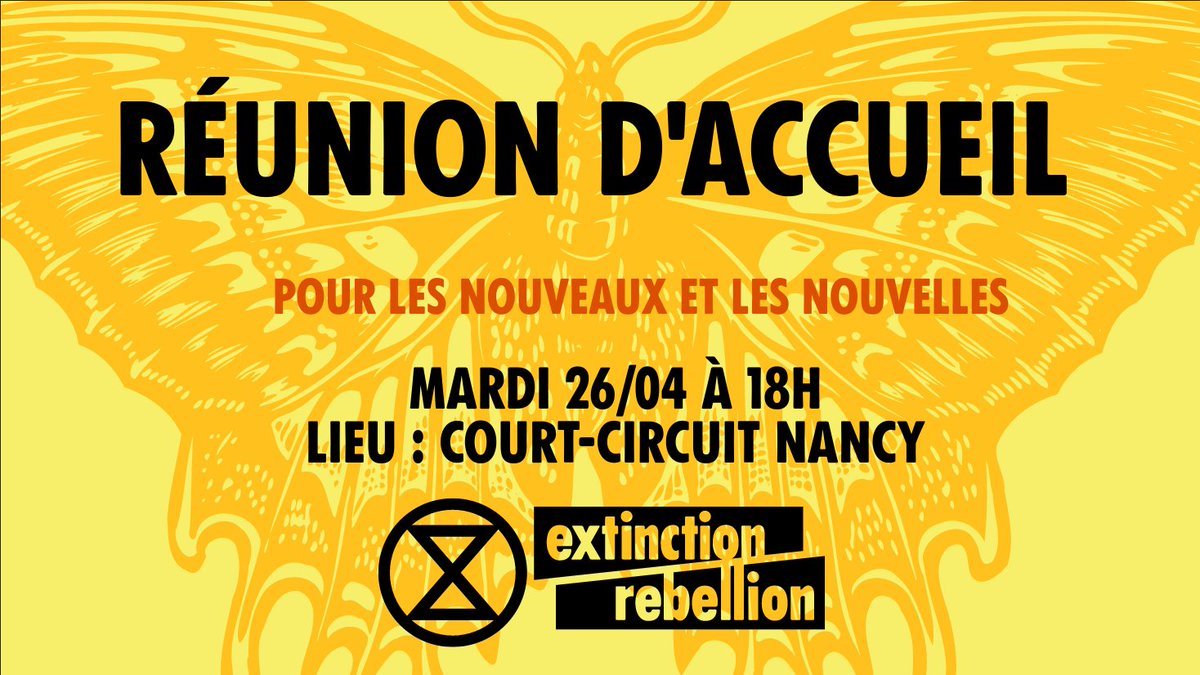 Envie de rejoindre Extinction Rébellion et échanger avec le groupe local nancéien ? 

Retrouvez nous mardi 26 à 18h au Court-Circuit à Nancy !

Avec amour, rage et courage💚