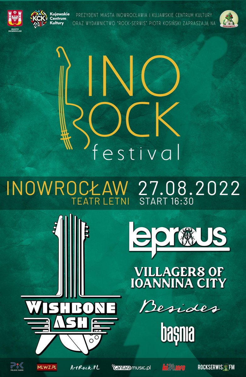 We'll be headlining the Ino-Rock Festival in Poland on Aug. 27! Get tickets at rockserwis.pl/products/222092