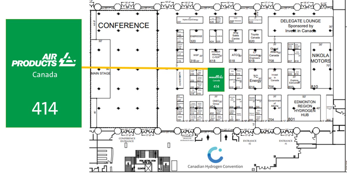 airproducts's tweet photo. From April 26-27, Air Products will showcase plans for our #netzero #hydrogenenergy complex as well as #hydrogenformobility solutions at the Canadian Hydrogen Convention. #chc2022 #h2fm #netzerohydrogen
Stop by Booth 414 or learn more here ➡️ https://t.co/sp6O5qeGQ4 https://t.co/mKFJ747tww
