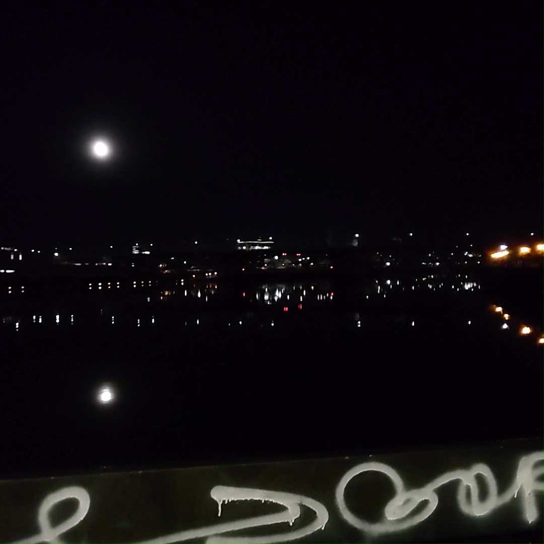 Practicing Singing on Portland's Steel Bridge, 2 AM.

The moon looked full and beautiful and the Willamette river serene. The song is "I Fall in Love Too Easily" by Sammy Cahn and Jule Styne. patreon.com/posts/practici…