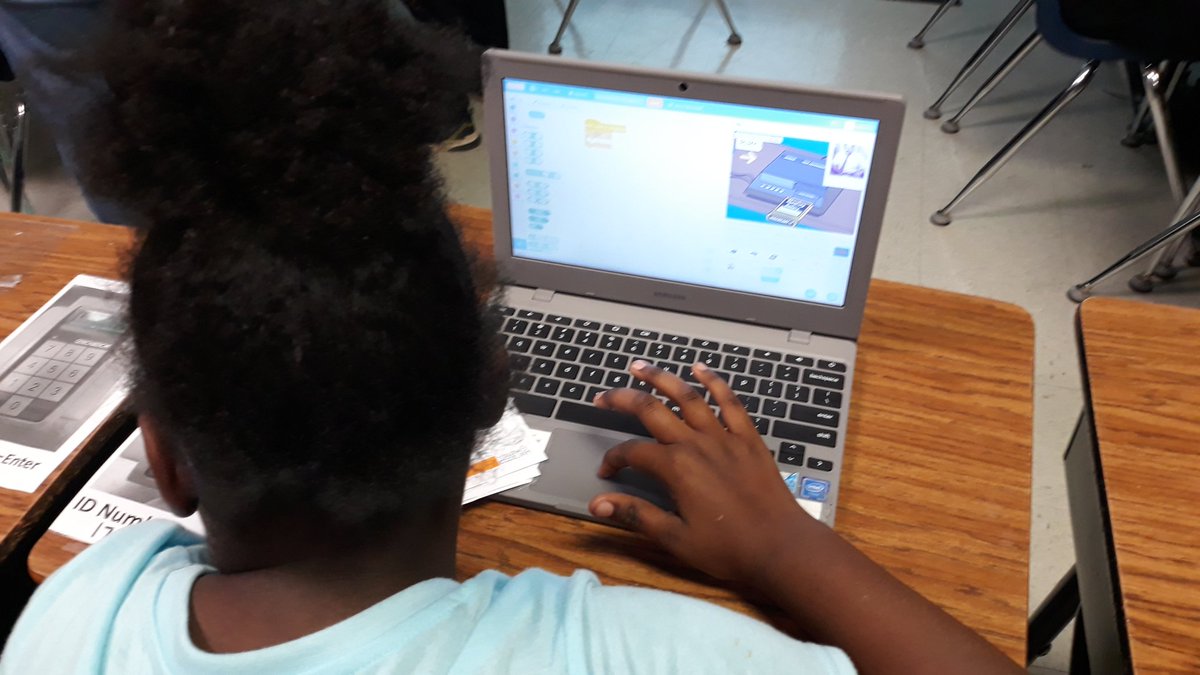 BWhirledCulture's tweet photo. Creating our end of the year projects @SernaSammySeal! Our friends have done an AMAZING job all year long!#CoderPals #makingcodeisfun! @dataedwhite @NEISD @YouthCodeJam https://t.co/PM5dFmY3iw