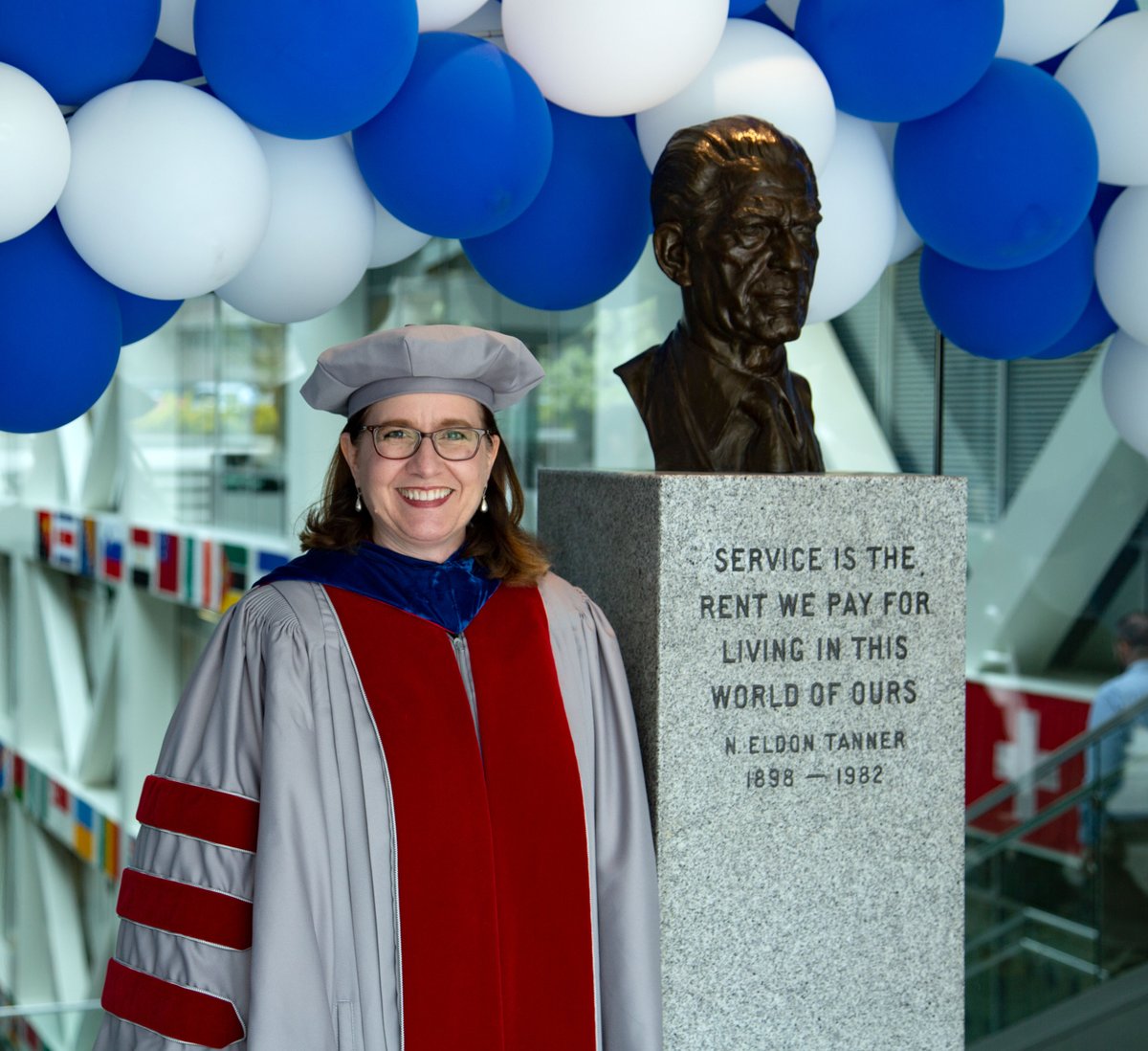 Today I celebrate with all <a href="/BYUMarriott/">BYU Marriott School of Business</a> graduates! I am so proud of what you have accomplished during your time in the Tanner Building. You have set an example of Christlike leadership for all to follow, and I send you my best wishes as you move forward! #byumarriottgrad
