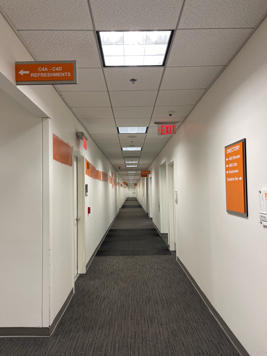 Neal_HDU's tweet photo. New for Leading Orange, way finding to help participants navigate our training floors. So pumped for this! Welcome, new in role leaders! #leadingorange #leadership #respect #inspire #celebrate #develop https://t.co/X053obeNVE