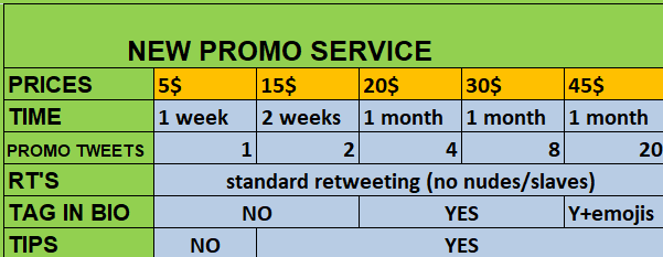 #FootParadise RT Group (@footparadisert) on Twitter photo NEW 2022 PROMO v1 service is available!
Promo service debut on this page! #findom #footfetish
Interested? - DM: <a href="/FootParadiseRT/">#FootParadise RT Group</a>
Please read info on the pic:
findom footfetish find NEW 2022 PROMO v1 service is available!
Promo service debut on this page! #findom #footfetish
Interested? - DM: <a href="/FootParadiseRT/">#FootParadise RT Group</a>
Please read info on the pic:
findom footfetish find