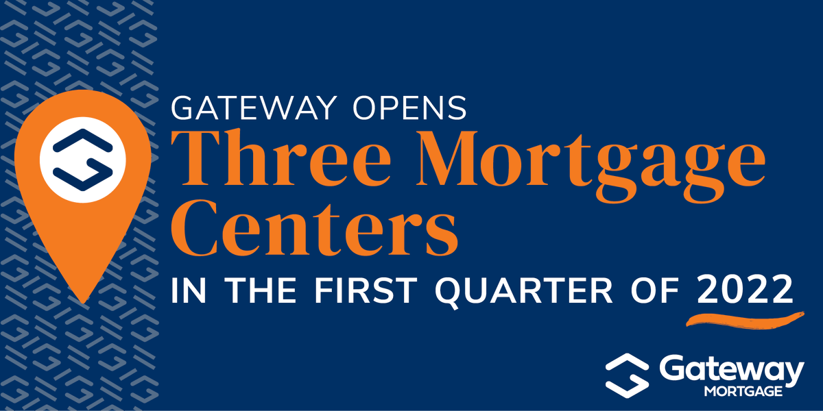 gatewayloan's tweet photo. Gateway Mortgage, a division of Gateway First Bank, announced the opening of three new mortgage centers in the first three months of 2022. https://t.co/YPb8r29cw8

#mortgage #growingbusiness #gatewaydifference #puttingpeoplefirst https://t.co/rO8fcxlKBM