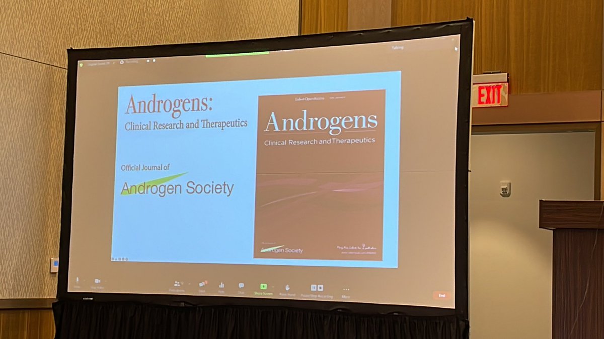 AndrogenSociety's tweet photo. Abdul Traish is giving the latest update on the society’s journal. First virtual presenter! #Androgens https://t.co/u1AotPsgtJ