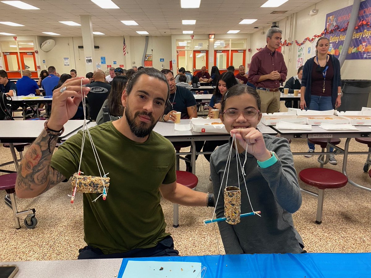 HDMcMillan's tweet photo. Thank you to all our participants that made our D^4: Dads, Designs, Donuts &amp; Dominoes Event a huge success! It was amazing seeing all our Father Figures sharing in our Earth Day Activities! @MDCPSSouth https://t.co/XXcMn1SHgE