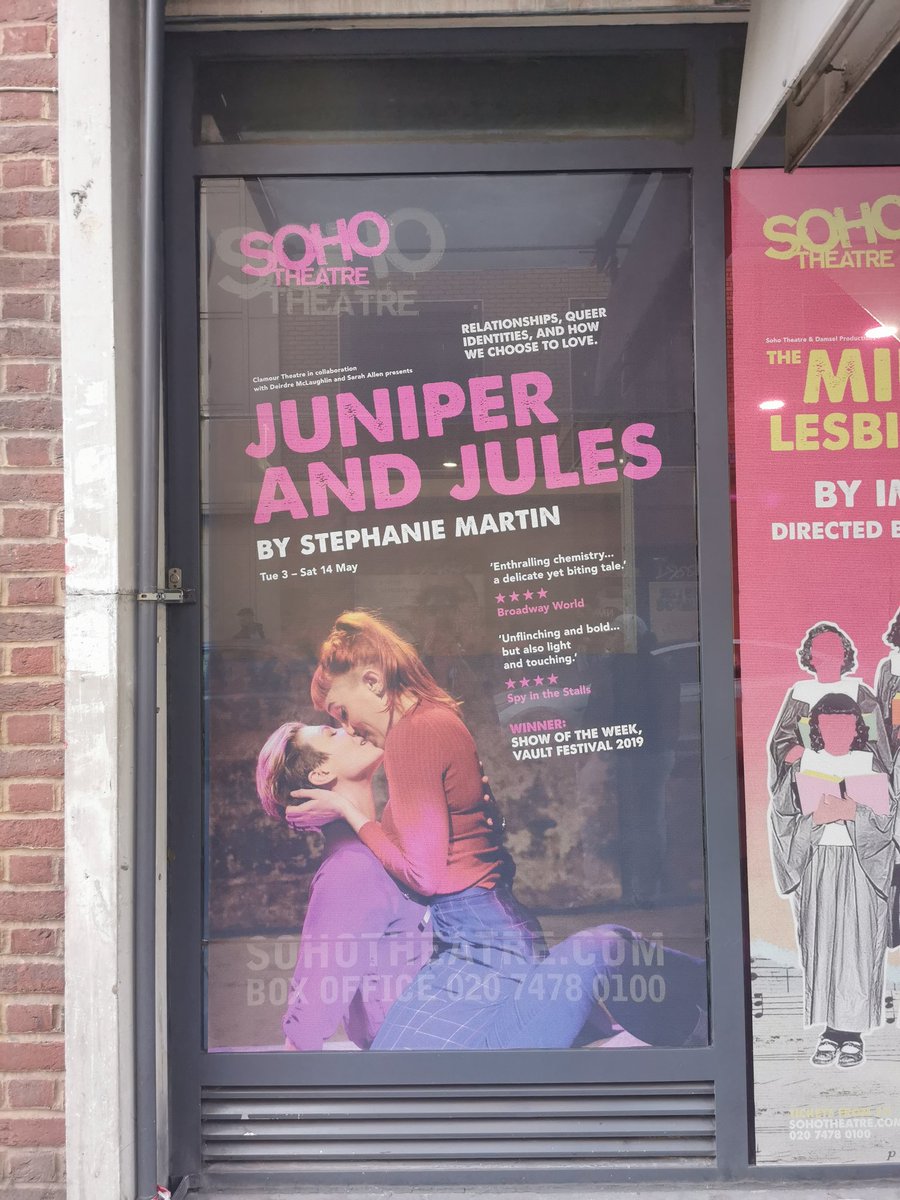 Deirdre McLaughlin (@deimcl) on Twitter photo #JuniperandJules poster is looking pretty shiny outside <a href="/sohotheatre/">Soho Theatre</a> - come see @Steph_Martin_ <a href="/director_beth/">Beth Pitts</a> <a href="/GabzillaSchmidt/">Gabriella Schmidt</a> <a href="/Stella__Taylor/">Stella B Taylor</a> <a href="/SarahE_Allen/">Sarah Allen</a> and the whole amazing team from 3rd May. 💜💜💜 #JuniperandJules poster is looking pretty shiny outside <a href="/sohotheatre/">Soho Theatre</a> - come see @Steph_Martin_ <a href="/director_beth/">Beth Pitts</a> <a href="/GabzillaSchmidt/">Gabriella Schmidt</a> <a href="/Stella__Taylor/">Stella B Taylor</a> <a href="/SarahE_Allen/">Sarah Allen</a> and the whole amazing team from 3rd May. 💜💜💜