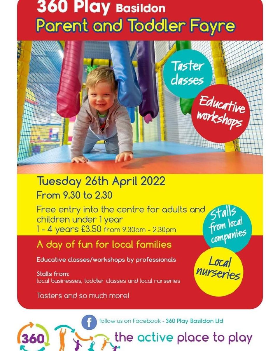 ShantyG23's tweet photo. We are SO EXCITED to be part of the 360 Play Basildon Parent and Toddler Fayre 🤩🤩🤩

Feel free to come down with your families, there will be other stalls for clubs and nurseries around. We will also be hosting a FREE taster class at 1pm - 1:45pm.

#toddlerfootball https://t.co/k3edtSz8F5