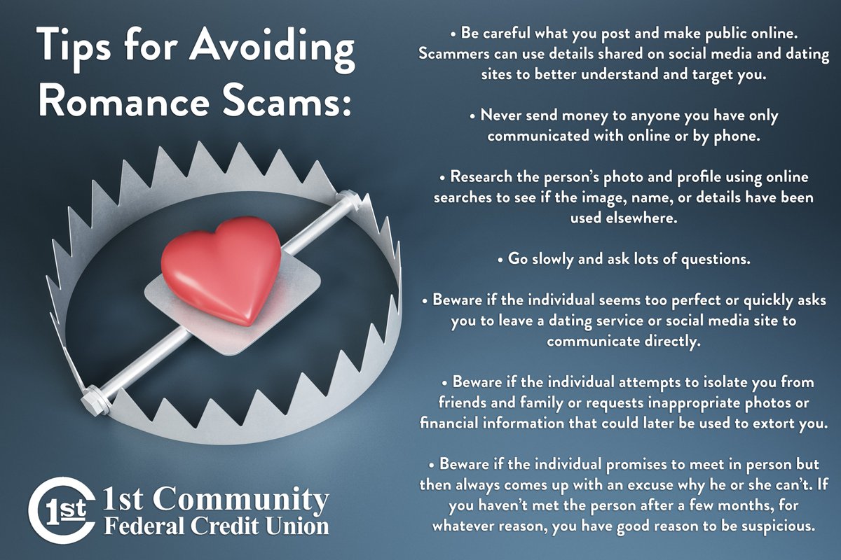 Romance scams are becoming more rampant. These Fraudsters exploit people online by parading themselves as a potential love interest with the sinister intention to take money and other things from their victims. You can avoid a romance scam by following these tips from the FBI!