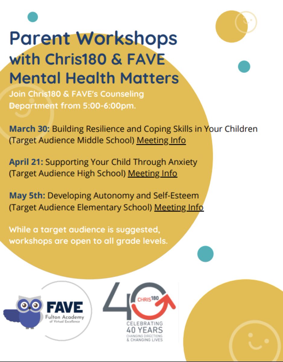Mental Health Matters Informational Session-  Support your Child Through Anxiety <a href="/5pm/">5pm.co.uk</a> today through Zoom