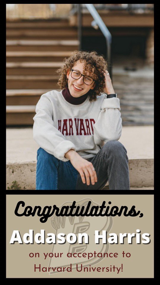 We just need to take a moment to congratulate this Outstanding Young Man on his acceptance to HARVARD UNIVERSITY! Addason Harris, we are so proud of everything you have accomplished, but we are MORE proud of the young man you ARE! #reptheB #letsgo #thefutureisbright 😎