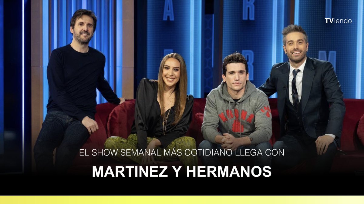Y si quieres ver un programa divertido y con grandes invitados cada semana...

No te puedes perder a <a href="/danimartinezweb/">Dani Martínez</a> en el nuevo programa de Movistar en #0 con los grandes invitados de esta noche: <a href="/monicanaranjo/">Mónica Naranjo</a> <a href="/JaimeLorente/">Jaime Lopez Lorente</a> <a href="/JulianLopez/">Julián López</a> 💛

💥 Ya disponible #MartinezyHermanos