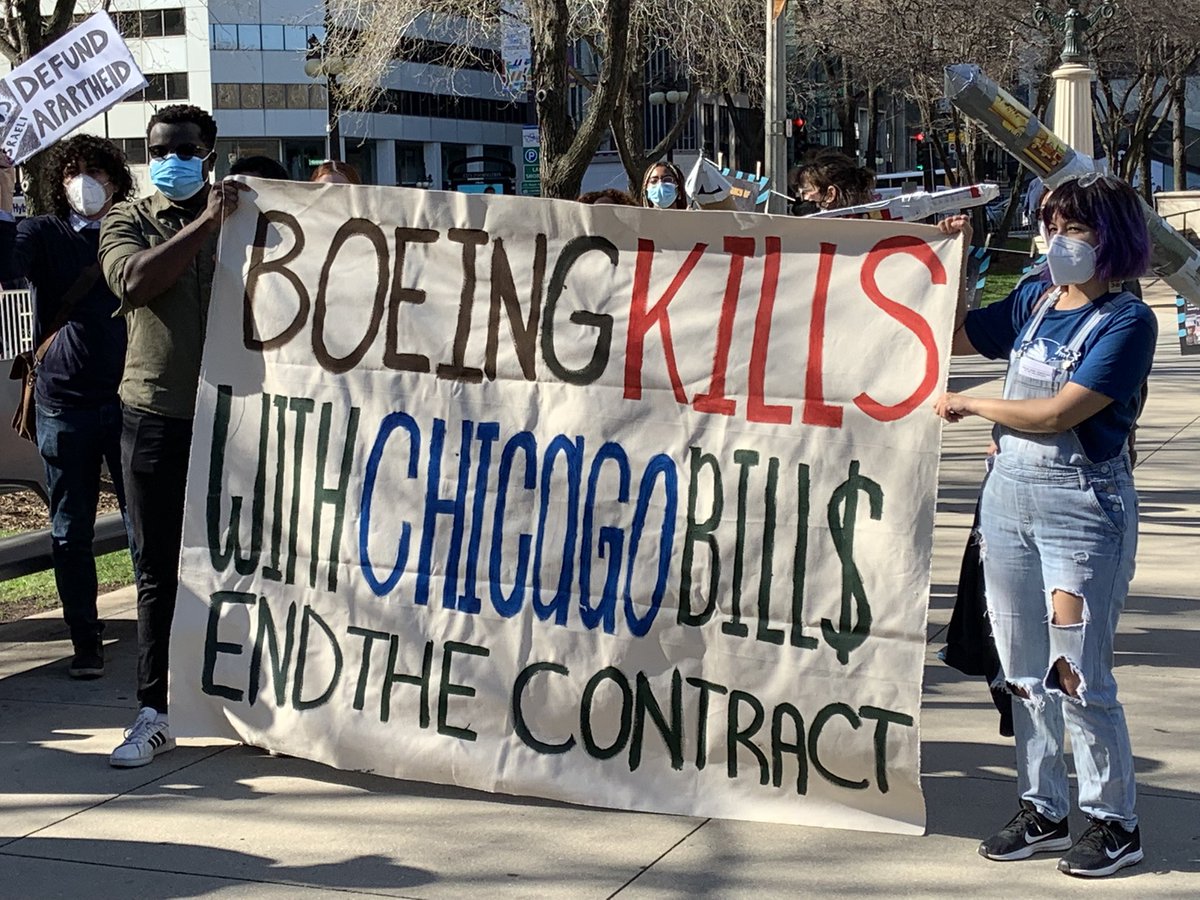 NoWarNoRacism's tweet photo. “From Palestine to the Philippines, stop Boeing’s war machine!” #BootBoeing https://t.co/ybeZ2p9CWl