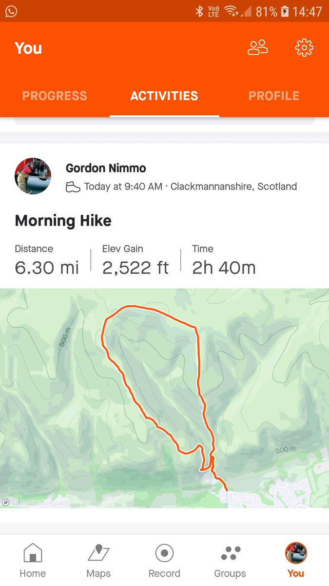 walkwispeighty's tweet photo. Back on the training trail today after Easter break. A great hike doing the Ben Cleuch loop. Joined by Graeme Ramsey and Stevie McCrorie from Alloa Fire Station. Great walk today wirh great company 👍 all training towards @walkwispeighty @firefighters999 @SOBScharity https://t.co/5QgUG1s1va