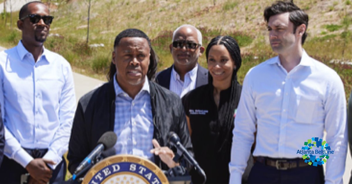 RT AtlantaBeltLine: We were thrilled to have U.S. Senator @ossoff join us for a tour of the #atlantabeltline with President and CEO, Clyde Higgs, and announce funding secured to help complete the trail. More at https://t.co/BVTB6dTLnj https://t.co/75Qpi9NzS7