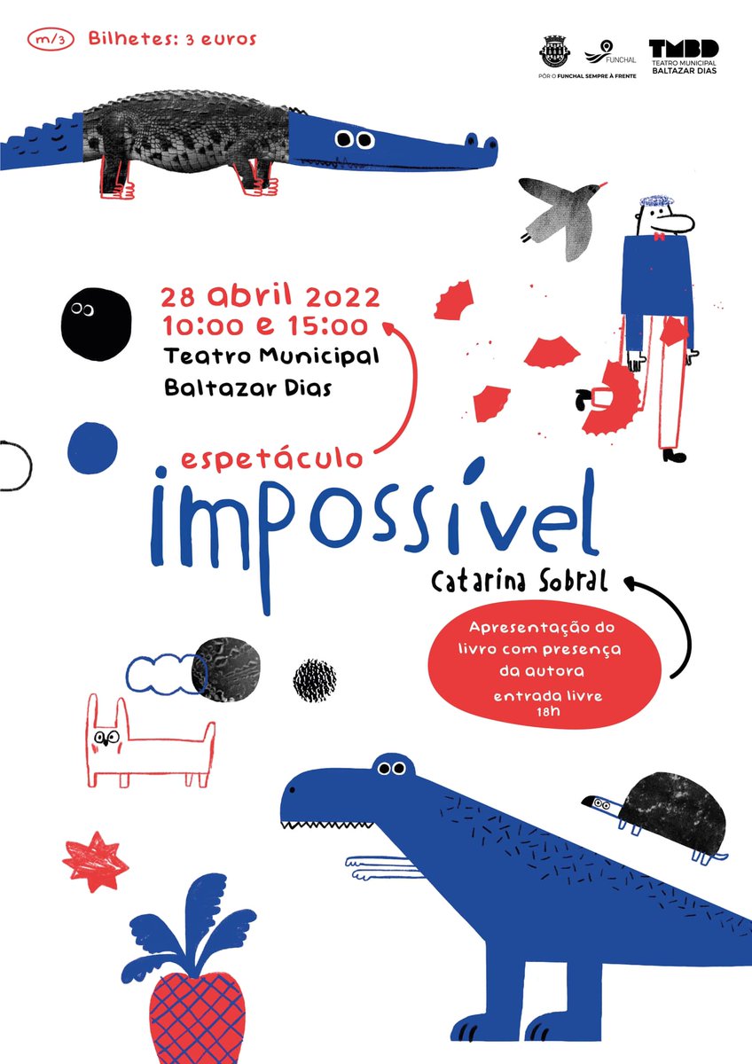HotelImperatriz's tweet image. Reserve connosco e assista a duas sessões do espetáculo “Impossível” de Catarina Sobral. É já a 28 de abril no Teatro Municipal Baltazar Dias!

bit.ly/2C1GM9P

#teatrobaltazardias #cultura #funchal #evento
#hotelimperatriz #madeiraisland #film #cinema  #theatre