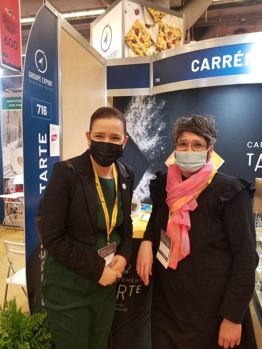 Moisson Montréal (@moissonmtl) on Twitter photo Nous sommes honorés de participer à l'édition 2022 du
<a href="/SIALCANADA/">SIAL Canada</a> qui a lieu au Palais congrès Mtl jusqu'à demain! Notre Directrice du développement des affaires Lissa Huneault est en compagnie de katell burot, Chef de la direction exécutive et cofondatrice de Carrément Tarte. Nous sommes honorés de participer à l'édition 2022 du
<a href="/SIALCANADA/">SIAL Canada</a> qui a lieu au Palais congrès Mtl jusqu'à demain! Notre Directrice du développement des affaires Lissa Huneault est en compagnie de katell burot, Chef de la direction exécutive et cofondatrice de Carrément Tarte.