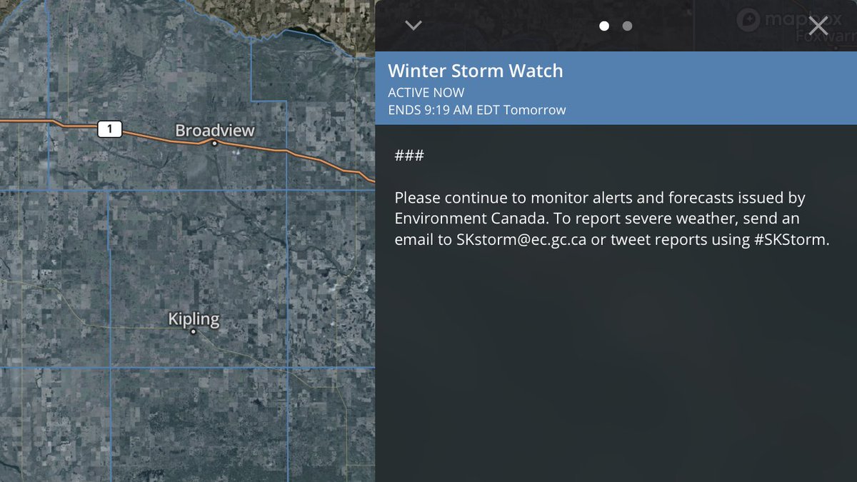 skstorms's tweet photo. Winter storm watch for parts of southeastern Saskatchewan https://t.co/Oe9bbhRsU6