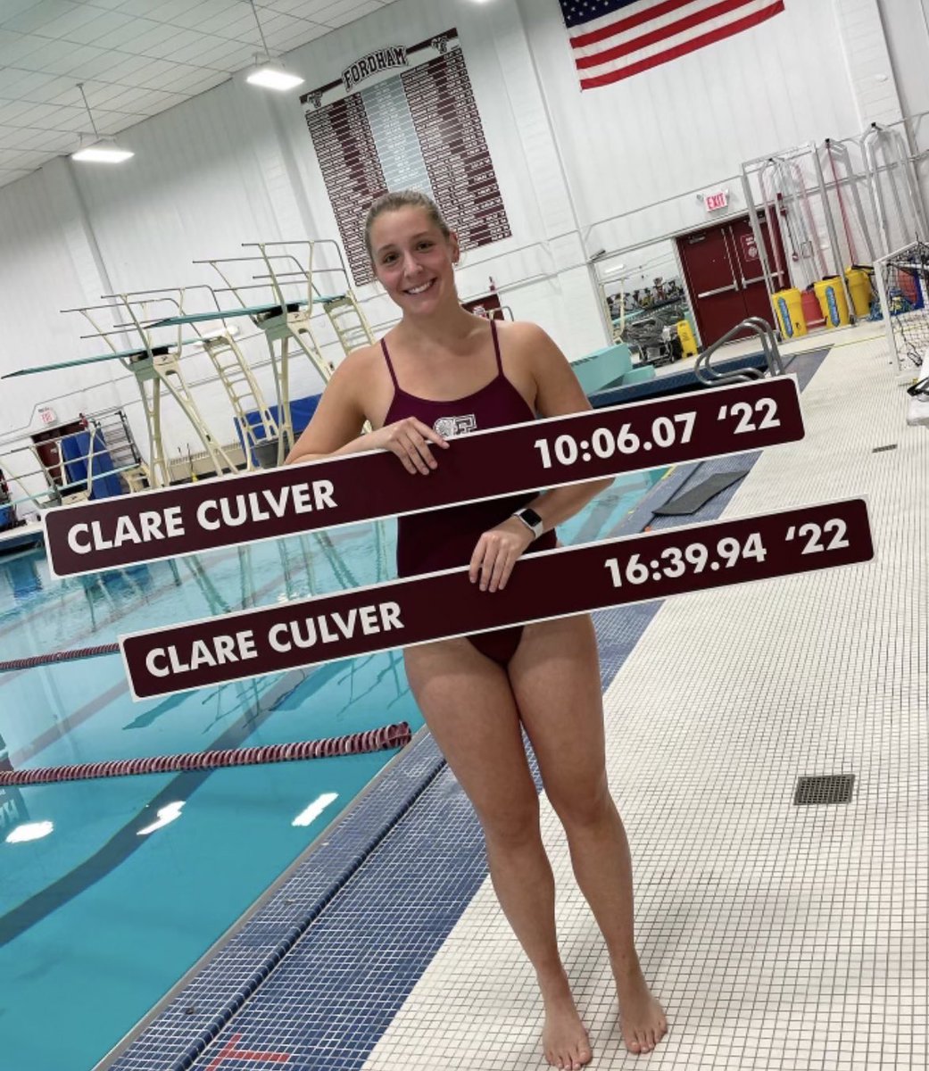 FordhamSwimming's tweet photo. New school record🔥for Clare in the 1000 &amp; 1650 free at A10s!!  #GoRams https://t.co/MajOBpVuJr