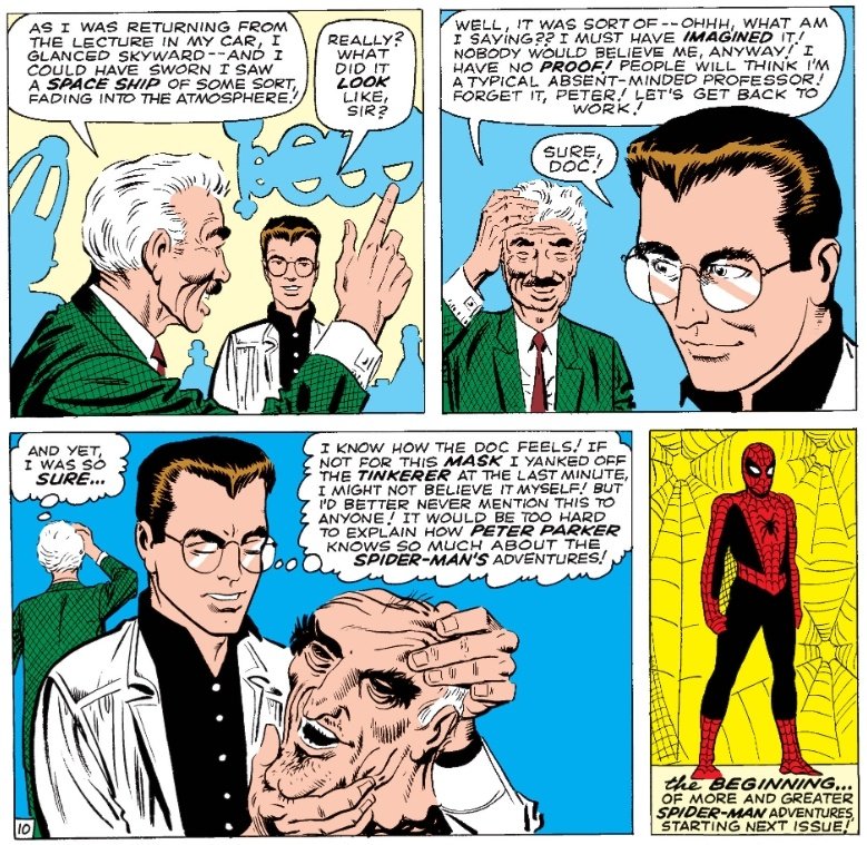 Cronicas_Marvel's tweet photo. Esta historia atípica termina con Cobbwell creyendo haber visto un ovni y Peter sosteniendo entre sus manos una máscara con el rostro del Chapucero. ¿Acaso era un alien?
El villano y cualquier mención a la trama que acabamos de ver tardarán 13 años en volver a la palestra #ASM2 https://t.co/H2k3W5cRea