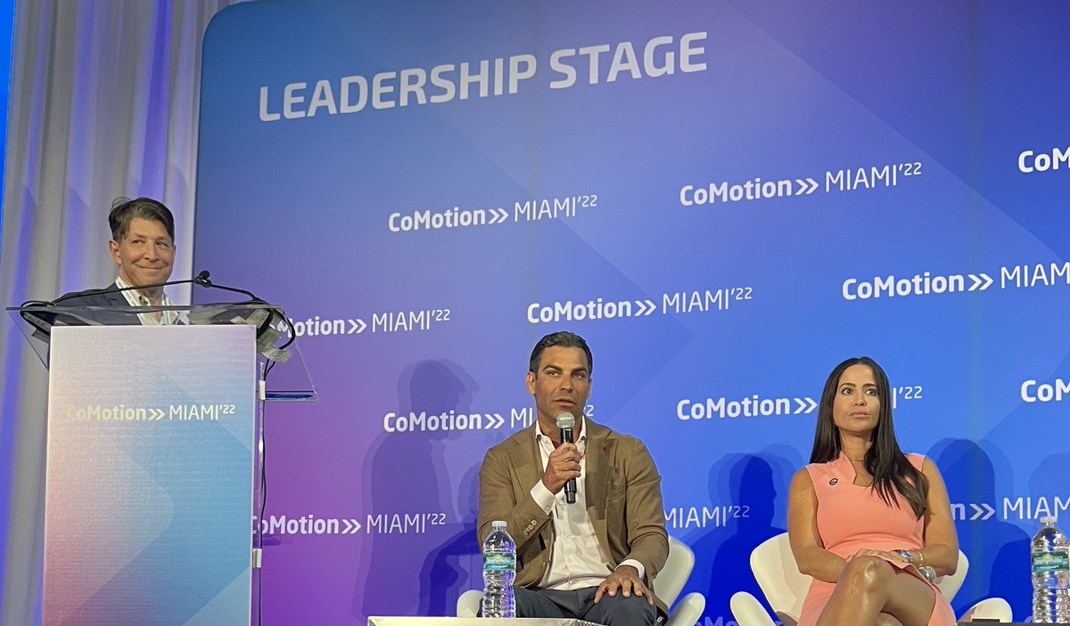 ibarguen's tweet image. Leadership matters. ⁦@FrancisSuarez⁩ speaking at #CoMotion conf in #Miami about “doing” rather than “talking.”