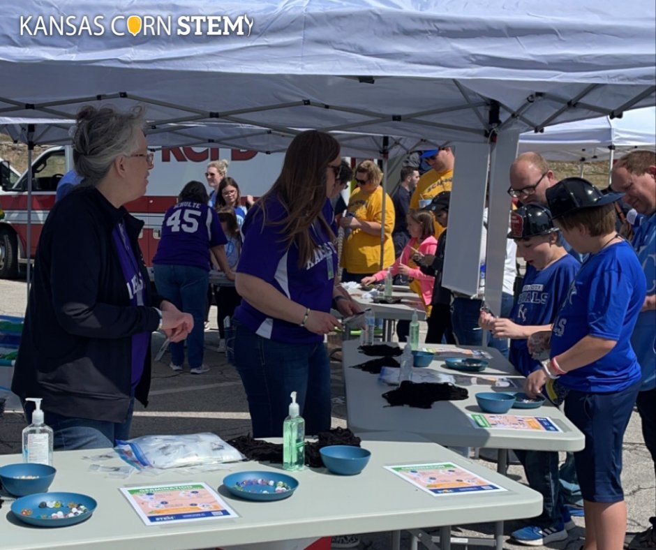 It was a great day for School Day at the K! Students made corn germination necklaces and learned about the water cycle and how this natural process is critical to farmers. #kscorn #TogetherRoyal #SchoolDayattheK #Royals #KansasAg #KsEducation