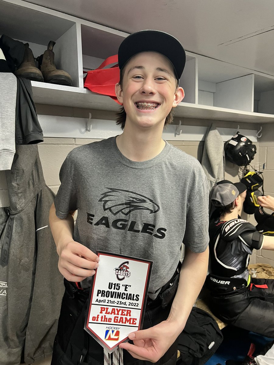 Great start for <a href="/EaglesU15B/">U15B NE Eagles 🦅</a> at @HkyNL provincials in <a href="/TownofBonavista/">Town of Bonavista</a> with a big 6-2 win over <a href="/CapsU15B/">StJohns Caps U15B All Star</a> Amazing goaltending by #30 Parsons🥅 Player of the game was #14 Ash. Game 2 up this afternoon!Let’s Go Eagles 🦅 <a href="/ne_eagles/">Northeast Eagles</a>